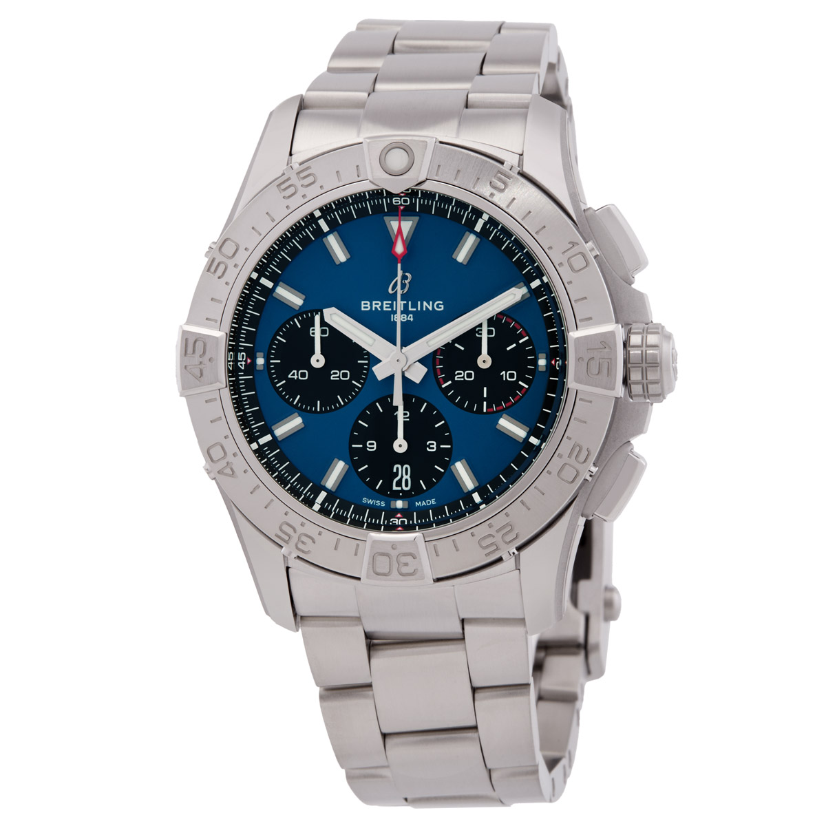 breitling-avenger-42-chronograph-automatic-chronometer-blue-dial-mens-watch-ab0146101c1a1.jpg Avenger 42 Chronograph Automatic Chronometer Blue Dial Men's Watch - Image 1
