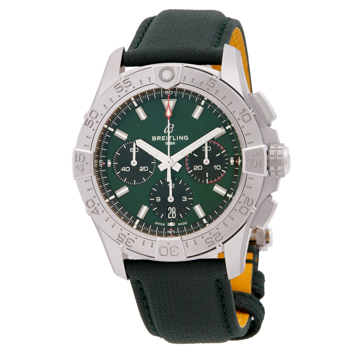 breitling-avenger-42mm-chronograph-automatic-green-dial-mens-watch-ab0146101l1x1.jpg Avenger 42mm Chronograph Automatic Green Dial Men's Watch - Image 1