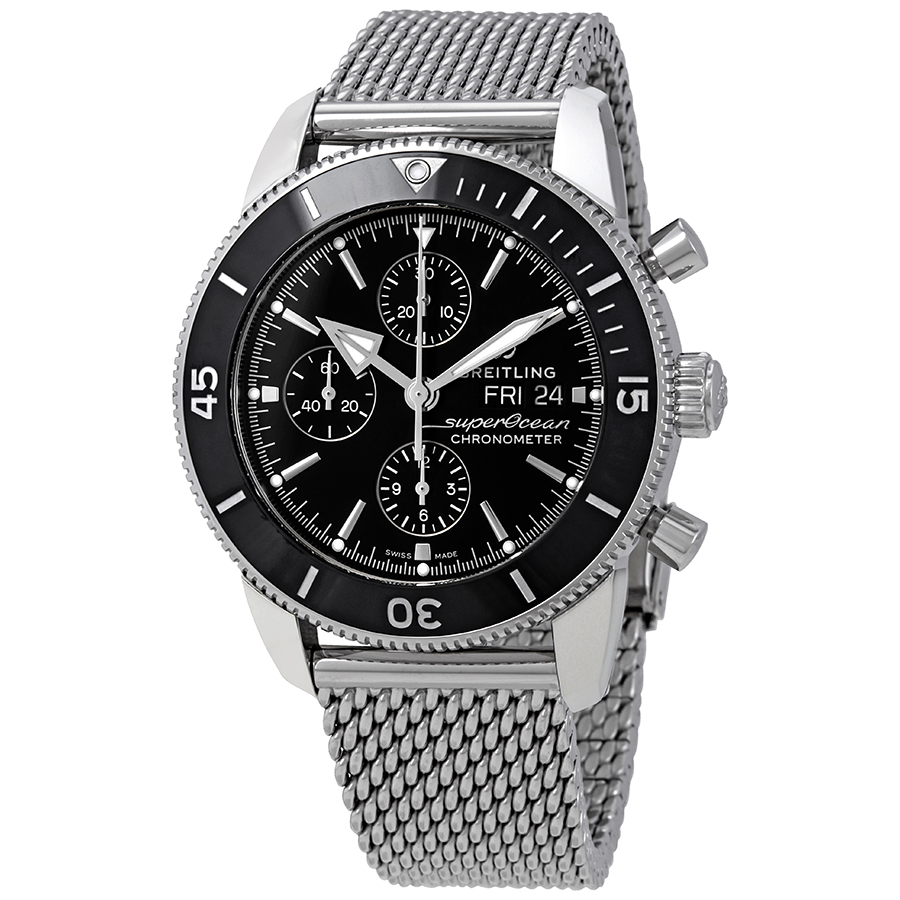 breitling-superocean-heritage-ii-chronograph-automatic-black-dial-mens-watch-a13313121b1a1.jpg Superocean Heritage II Chronograph Automatic Black Dial Men's Watch - Image 1
