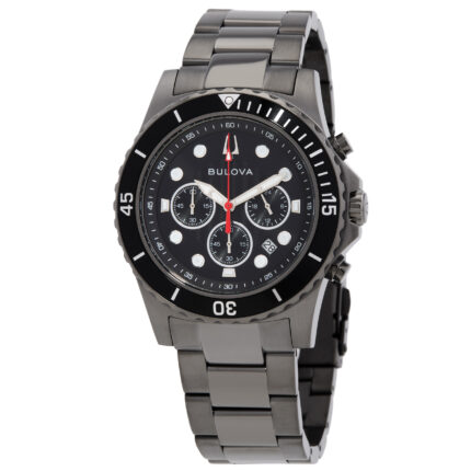 Classic Chronograph Quartz Black Dial Men's Watch