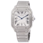 Santos De Titanium Large Model Automatic White Dial Watch