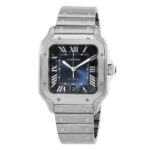 Santos Large Model Automatic Blue Dial Men's Watch