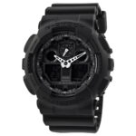 G-Shock Perpetual Alarm World Time Chronograph Quartz Analog-Digital Black Dial Men's Watch GA-100-1A1