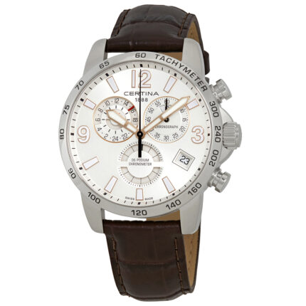 DS Podium Chronograph Silver Dial Men's GMT Watch