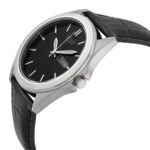Black Dial Black Leather Men's Watch - Image 2