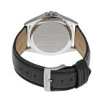 Black Dial Black Leather Men's Watch - Image 3