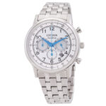 Eco-Drive Chronograph White Dial Men's Watch