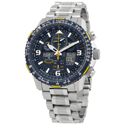 Promaster Skyhawk A-T Perpetual Alarm Chronograph Blue Dial Men's Watch