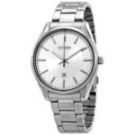 Quartz Silver Dial Stainless Steel Men's Watch