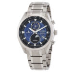 Tsuki-yomi A-T Eco-Drive Perpetual World Time Blue Dial Men's Watch