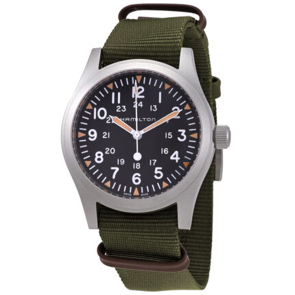 Khaki Field Hand Wind Black Dial Men's Watch