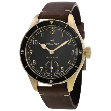 Khaki Aviation Pioneer Hand Wind Black Dial Men's Watch