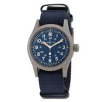 Khaki Field Manual Wind Blue Dial Men's Watch