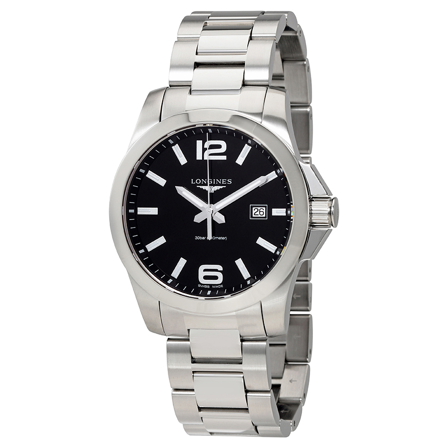 longines-conquest-black-dial-stainless-steel-men_s-watch-l37604566.jpg Conquest Black Dial Stainless Steel Men's 43mm Watch - Image 1