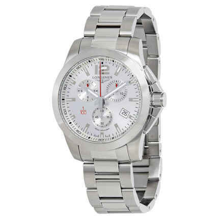 Conquest Chronograph Silver Dial Men's Watch