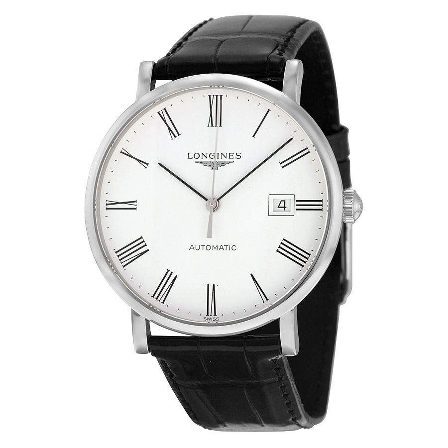 longines-elegant-white-dial-brown-alligator-leather-automatic-men_s-watch-l49104112.jpg Elegant Automatic White Dial Men's Watch - Image 1