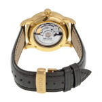 Baroncelli II Automatic White Dial Black Leather Men's Watch - Image 3