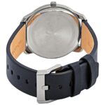 Bold Quartz Grey Dial Blue Leather Men's Watch - Image 3