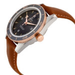 Seamaster 300 Black Dial Brown Leather Men's Watch - Image 2