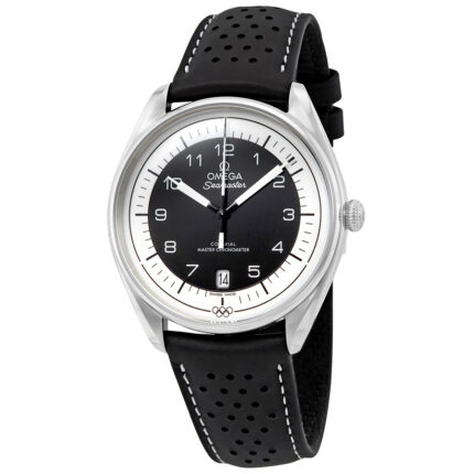 Seamaster Olympic Timekeeper Automatic Black Leather Men's Limited Edition Watch