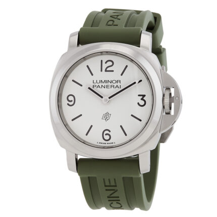 Luminor 44mm Base Logo Automatic White Dial Men's Watch