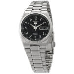 5 Automatic Black Arabic Dial Stainless Steel Men's Watch