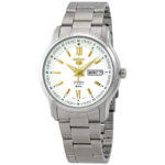 5 Automatic White Dial Stainless Steel Men's Watch