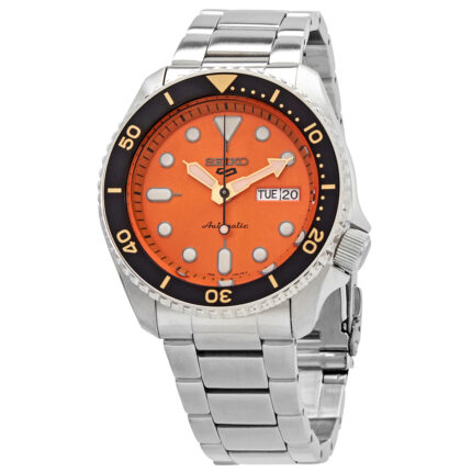 5 Sports Automatic Orange Dial Men's Watch