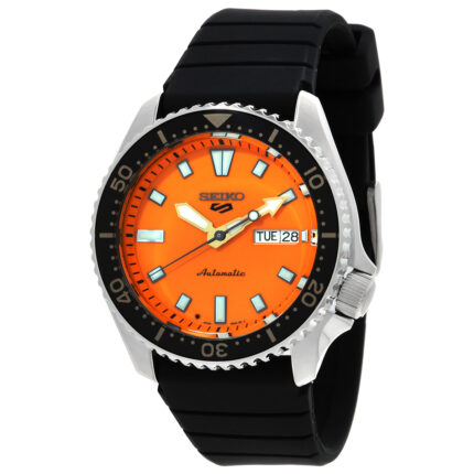5 Sports Automatic Orange Dial Men's Watch