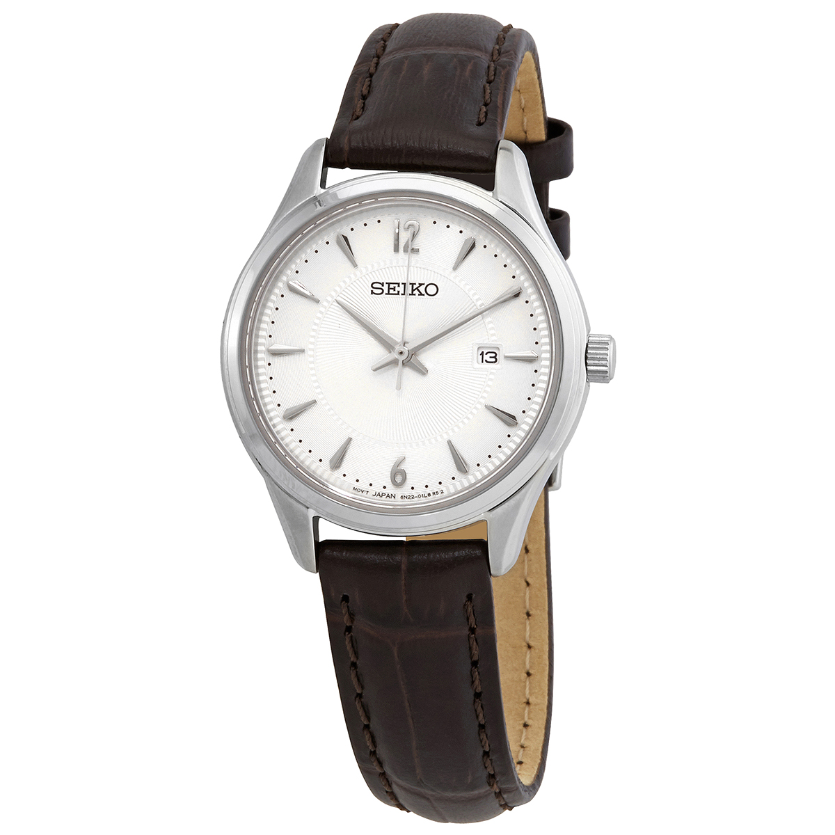 seiko-noble-quartz-silver-dial-ladies-watch-sur427.jpg Essentials Noble Quartz Silver Dial Ladies Watch - Image 1