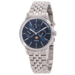 Marlin Quartz Moon Phase Blue Dial Watch