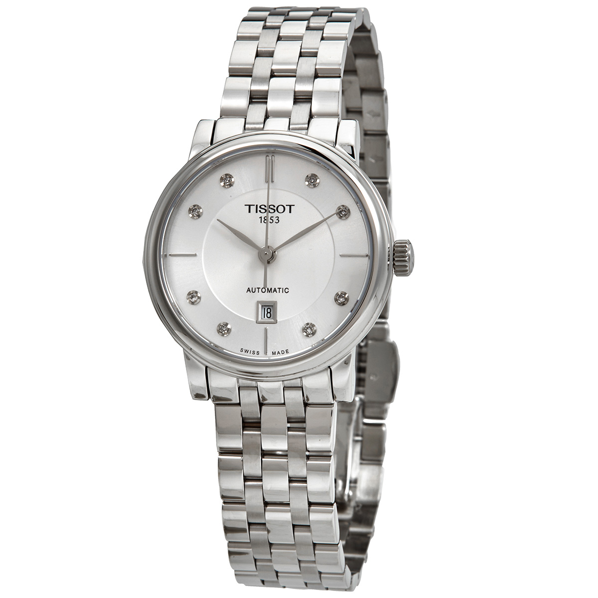 tissot-carson-premium-automatic-diamond-white-dial-ladies-watch-t1222071103600-t1222071103600.jpg Carson Premium Automatic Diamond White Dial Ladies Watch - Image 1