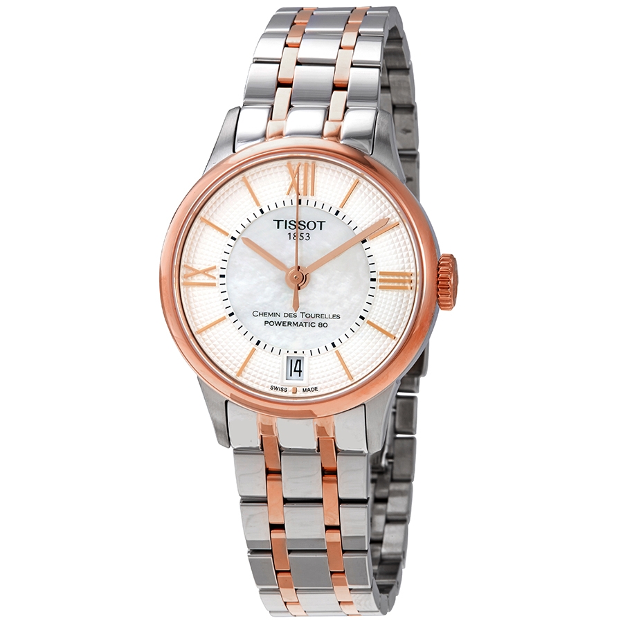 tissot-chemin-des-tourelles-mother-of-pearl-silver-dial-automatic-ladies-watch-t099.207.22.118.02.jpg Chemin des Tourelles Automatic Mother of Pearl Dial Ladies Watch - Image 1