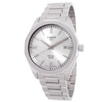 PRC Quartz Solar-Powered Silver Dial Watch