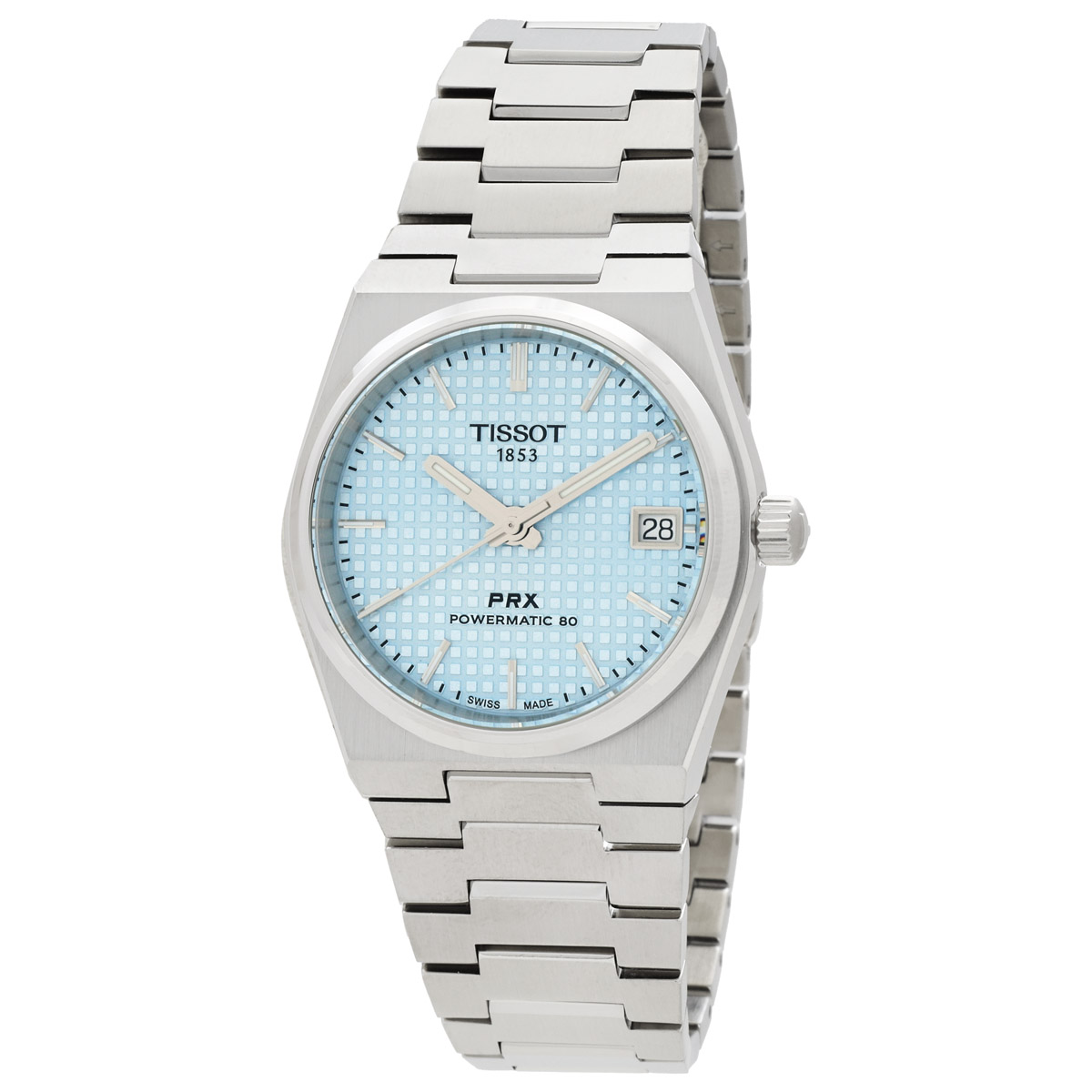 tissot-prx-powermatic-80-automatic-ice-blue-dial-ladies-watch-t1372071135100.jpg PRX Powermatic 80 Automatic Ice Blue Dial Ladies Watch - Image 1