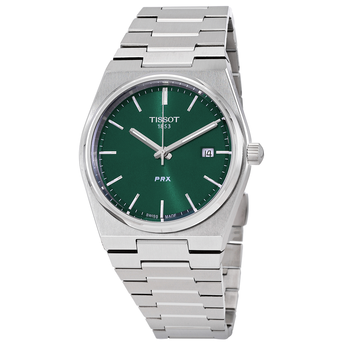 tissot-prx-tclassic-quartz-green-dial-mens-watch-t1374101109100.jpg PRX T-Classic Quartz Green Dial Men's Watch - Image 1
